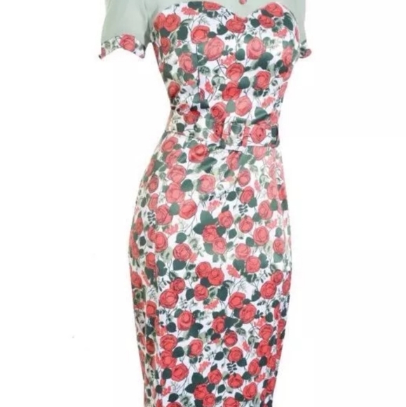Pinup Couture Dresses & Skirts - Pinup Couture Lillian Garden Party Coral Rose
